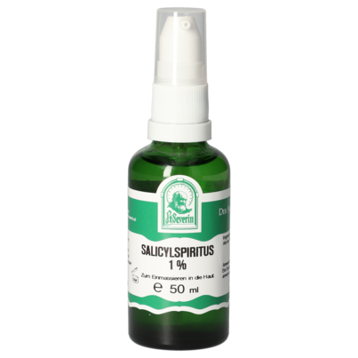 Sie sehen eine Packung SALICYLSPIRITUS 1% 50 ML, Produktbild: 01 SALICYLSPIRITUS 1% 50 ML, A-Nr.: 5341390 - 01