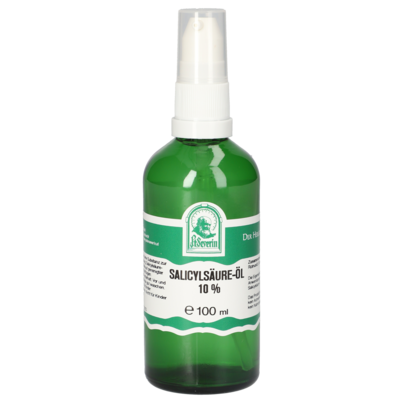 Sie sehen eine Packung SALICYLSÄURE-ÖL 10% 100 ML, Produktbild: 01 SALICYLSÄURE-ÖL 10% 100 ML, A-Nr.: 5724814 - 01