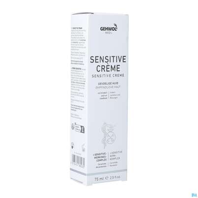 Sie sehen eine Packung Gehwol Med.sensitive Creme Nr.64143 75ml, Produktbild: 06 Gehwol Med.sensitive Creme Nr.64143 75ml, A-Nr.: 4792707 - 06
