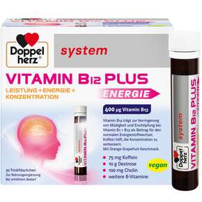 Doppelherz system VITAMIN B12 PLUS - LEISTUNG + ENERGIE + KONZENTRATION, A-Nr.: 3998909 - 01