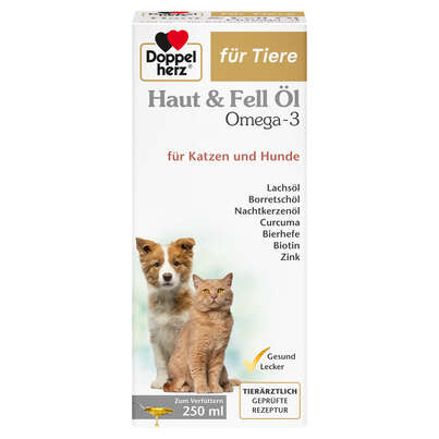 Doppelherz für Tiere Haut &amp; Fell Öl Omega-3 für Katzen und Hunde, A-Nr.: 5678474 - 01