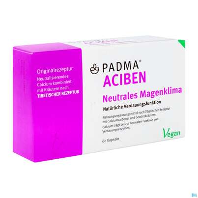 Sie sehen eine Packung Padma Kapseln Aciben Magenbalance 60st, Produktbild: 04 Padma Kapseln Aciben Magenbalance 60st, A-Nr.: 4730250 - 04