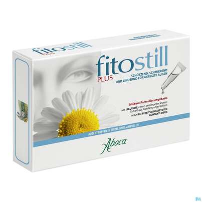 Sie sehen eine Packung Augentropfen Aboca Fitostill 10ampullen 0,5ml 5ml, Produktbild: 02 Augentropfen Aboca Fitostill 10ampullen 0,5ml 5ml, A-Nr.: 5733204 - 02