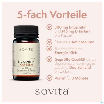 L-carnitin Kapseln Sovita 90st, A-Nr.: 3862972 - 08