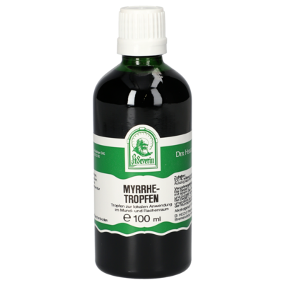 Sie sehen eine Packung MYRRHE TROPFEN 100 ML, Produktbild: 01 MYRRHE TROPFEN 100 ML, A-Nr.: 4312239 - 01