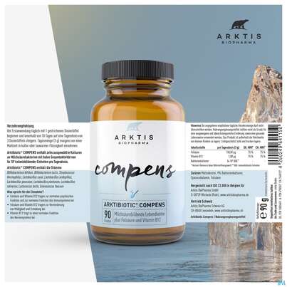 Sie sehen eine Packung Arktis Arktibiotic Pulver Compens 90g, Produktbild: 11 Arktis Arktibiotic Pulver Compens 90g, A-Nr.: 4750347 - 11