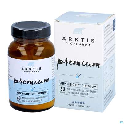 Sie sehen eine Packung Arktis Arktibiotic Pulver Premium 60g, Produktbild: 07 Arktis Arktibiotic Pulver Premium 60g, A-Nr.: 4750324 - 07