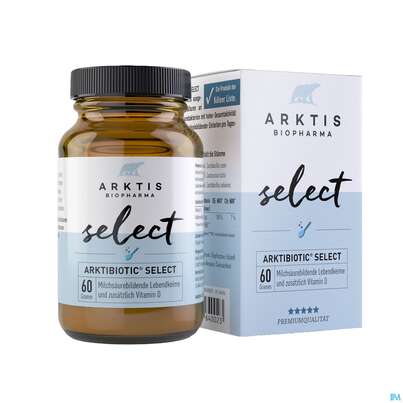 Sie sehen eine Packung Arktis Arktibiotic Pulver Select 60g, Produktbild: 06 Arktis Arktibiotic Pulver Select 60g, A-Nr.: 4750270 - 06