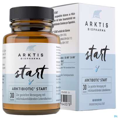 Sie sehen eine Packung Arktis Arktibiotic Pulver Start 30g, Produktbild: 02 Arktis Arktibiotic Pulver Start 30g, A-Nr.: 4750293 - 02
