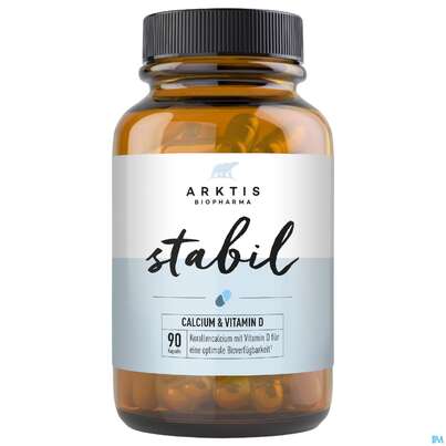 Sie sehen eine Packung Calcium +vitamin/d Kapseln -arktis Stabil 90st, Produktbild: 01 Calcium +vitamin/d Kapseln -arktis Stabil 90st, A-Nr.: 4750583 - 01