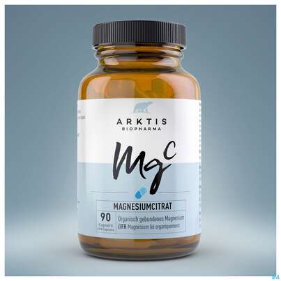 Sie sehen eine Packung Magnesium Citrat Kapseln Arktis 90st, Produktbild: 08 Magnesium Citrat Kapseln Arktis 90st, A-Nr.: 4750726 - 08