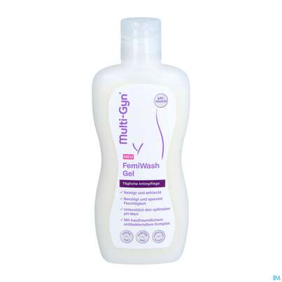 Sie sehen eine Packung Multi-gyn Femiwash Gel 220ml, Produktbild: 01 Multi-gyn Femiwash Gel 220ml, A-Nr.: 5780830 - 01