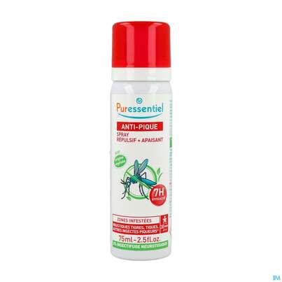 Sie sehen eine Packung Puressentiel Antistich/beruhigend Spray Aeth.oele 7std Wirksamkeit 75ml, Produktbild: 05 Puressentiel Antistich/beruhigend Spray Aeth.oele 7std Wirksamkeit 75ml, A-Nr.: 5107607 - 05