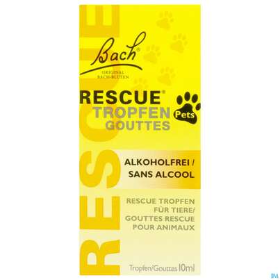 Sie sehen eine Packung Rescura Pets Tropfen Ohne Alkohol 10ml, Produktbild: 01 Rescura Pets Tropfen Ohne Alkohol 10ml, A-Nr.: 4089250 - 01
