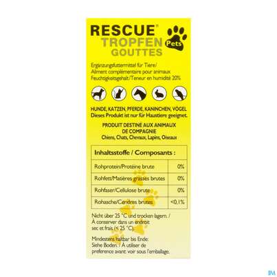 Sie sehen eine Packung Rescura Pets Tropfen Ohne Alkohol 10ml, Produktbild: 03 Rescura Pets Tropfen Ohne Alkohol 10ml, A-Nr.: 4089250 - 03