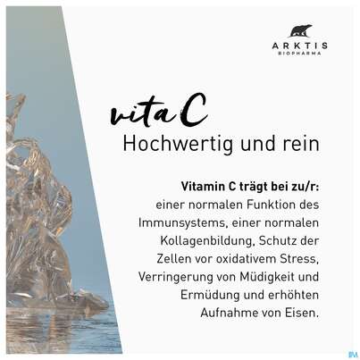 Sie sehen eine Packung Vitamin C Kapseln Arktis 30st, Produktbild: 04 Vitamin C Kapseln Arktis 30st, A-Nr.: 4750608 - 04