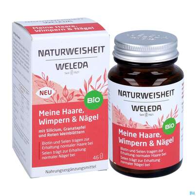 Sie sehen eine Packung Weleda Naturweisheit Haare Wimpern Naegel 46st, Produktbild: 05 Weleda Naturweisheit Haare Wimpern Naegel 46st, A-Nr.: 5436044 - 05