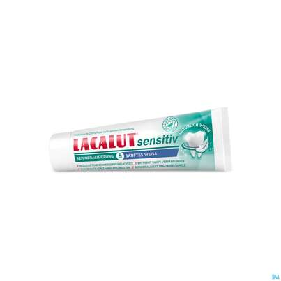 Sie sehen eine Packung Zahncreme Lacalut/sensitiv Remineralisierung Sanftes Weiss 75ml, Produktbild: 04 Zahncreme Lacalut/sensitiv Remineralisierung Sanftes Weiss 75ml, A-Nr.: 5754548 - 04