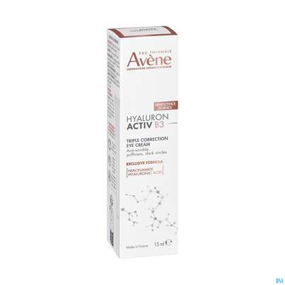 Sie sehen eine Packung Avene Hyaluron Activ B3 Augencreme 15ml, Produktbild: 03 Avene Hyaluron Activ B3 Augencreme 15ml, A-Nr.: 5693410 - 03