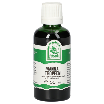 Sie sehen eine Packung MANNA TROPFEN 50 ML, Produktbild: 01 MANNA TROPFEN 50 ML, A-Nr.: 4484578 - 01