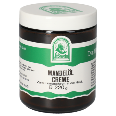 Sie sehen eine Packung MANDELÖL CREME 220 G, Produktbild: 01 MANDELÖL CREME 220 G, A-Nr.: 5748476 - 01