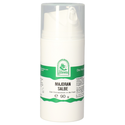 Sie sehen eine Packung MAJORAN SALBE 90 G, Produktbild: 01 MAJORAN SALBE 90 G, A-Nr.: 5637676 - 01