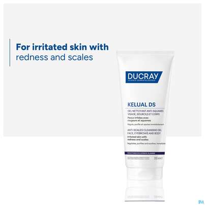 Sie sehen eine Packung Ducray Kelual Ds Reinigungsgel Neu 200ml, Produktbild: 23 Ducray Kelual Ds Reinigungsgel Neu 200ml, A-Nr.: 5862261 - 23