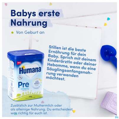 Humana Anfangsmilch Pulver Von Geburt An Pre 750g, A-Nr.: 5417041 - 06
