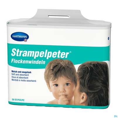 Sie sehen eine Packung Inkontinenz Strampelpeter Flockenwindeln Staerke 1 56st, Produktbild: 08 Inkontinenz Strampelpeter Flockenwindeln Staerke 1 56st, A-Nr.: 2307530 - 08