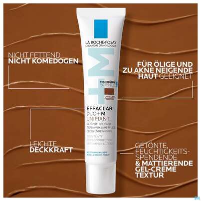Sie sehen eine Packung La Roche Posay Effaclar Duo+m Unifiant Mittel 40ml, Produktbild: 12 La Roche Posay Effaclar Duo+m Unifiant Mittel 40ml, A-Nr.: 5883122 - 12