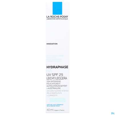 Sie sehen eine Packung La Roche Posay Hydraphase/ha Feuchtigkeitscreme Uv Leicht 40ml, Produktbild: 03 La Roche Posay Hydraphase/ha Feuchtigkeitscreme Uv Leicht 40ml, A-Nr.: 5716016 - 03