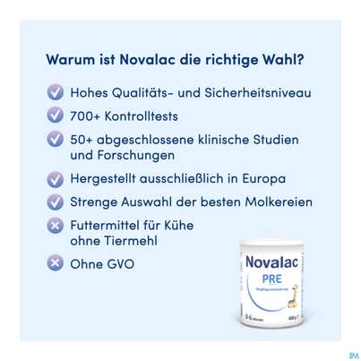 Sie sehen eine Packung Novalac Pre 400g, Produktbild: 09 Novalac Pre 400g, A-Nr.: 4162283 - 09