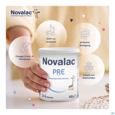 Sie sehen eine Packung Novalac Pre 400g, Produktbild: 14 Novalac Pre 400g, A-Nr.: 4162283 - 14