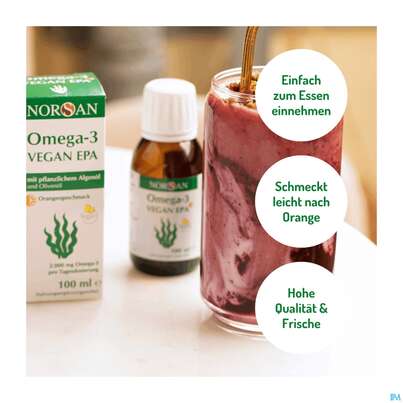 Omega -3 Norsan Oel/vegan/epa/hochd. Orangengeschmack 100ml, A-Nr.: 5948034 - 17