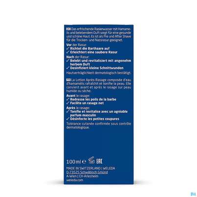 Rasiercreme,-seife,-wasser Weleda Rasierwasser 100ml, A-Nr.: 0639831 - 04
