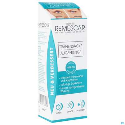 Sie sehen eine Packung Remescar Creme Traenensaecke +augenringe 8ml, Produktbild: 03 Remescar Creme Traenensaecke +augenringe 8ml, A-Nr.: 4554936 - 03