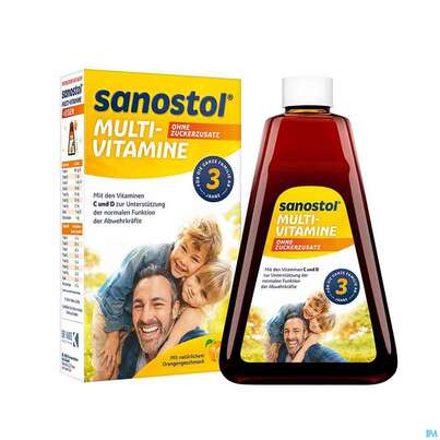 Sanostol Multivitamin/saft Ohne Zuckerzusatz 460ml, A-Nr.: 3945043 - 02