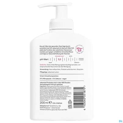 Sie sehen eine Packung Sebamed Waschemulsion +spender Olive 200ml, Produktbild: 04 Sebamed Waschemulsion +spender Olive 200ml, A-Nr.: 5327987 - 04