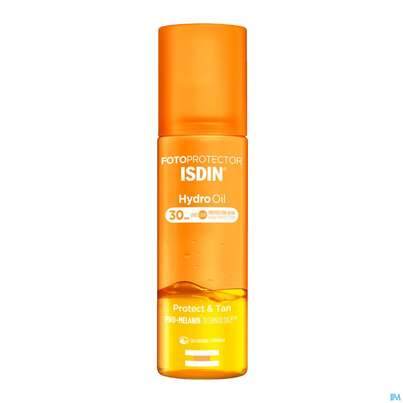 Sie sehen eine Packung Sonnenprodukte Isdin/fotoprotection Hydro Oil Lsf 30 200ml, Produktbild: 02 Sonnenprodukte Isdin/fotoprotection Hydro Oil Lsf 30 200ml, A-Nr.: 5570185 - 02