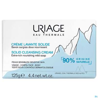 Sie sehen eine Packung Uriage Feste Duschcreme 125g, Produktbild: 02 Uriage Feste Duschcreme 125g, A-Nr.: 5619106 - 02