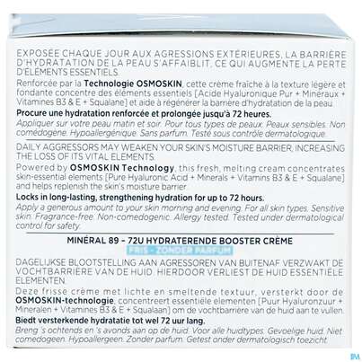 Sie sehen eine Packung Vichy Mineral 89 Creme Ohne Duftstoffe 50ml, Produktbild: 10 Vichy Mineral 89 Creme Ohne Duftstoffe 50ml, A-Nr.: 5667878 - 10