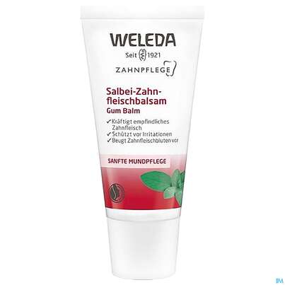 Sie sehen eine Packung Weleda Salbei Zahnfleisch Balsam Tb 30ml, Produktbild: 04 Weleda Salbei Zahnfleisch Balsam Tb 30ml, A-Nr.: 1805384 - 04