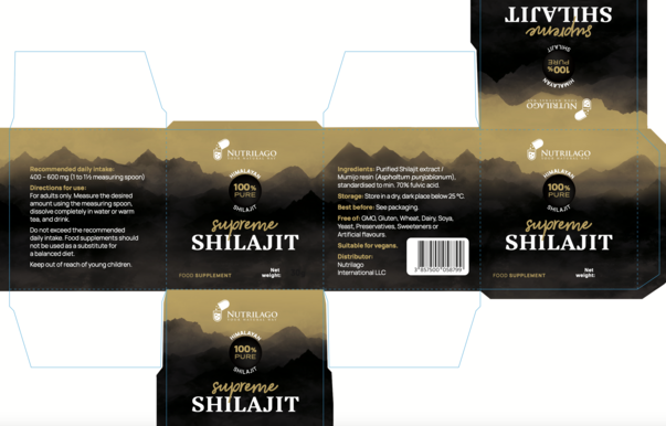 NUTRILAGO® Supreme Shilajit 30 g – 100 % reiner Shilajit-Extrakt, A-Nr.: 6130790 - 01