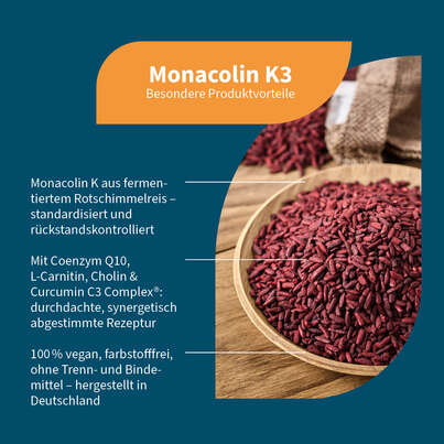 Sie sehen eine Packung NatuGena Monacolin K3 Kapseln, Produktbild: 02 NatuGena Monacolin K3 Kapseln, A-Nr.: 6011884 - 02