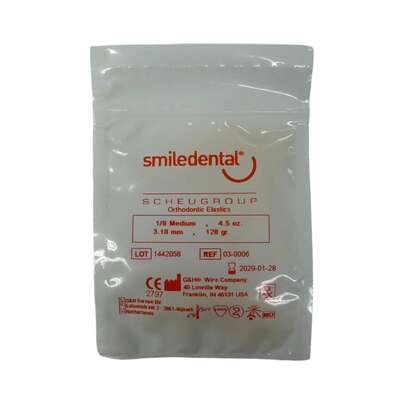 Sie sehen eine Packung Spangengummis 1/8 medium latexfarben, Produktbild: 01 Spangengummis 1/8 medium latexfarben, A-Nr.: 6123809 - 01