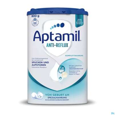 Sie sehen eine Packung Aptamil Milch-fertignahrung Anti-reflux Spezialnahrung 800g, Produktbild: 01 Aptamil Milch-fertignahrung Anti-reflux Spezialnahrung 800g, A-Nr.: 4882209 - 01