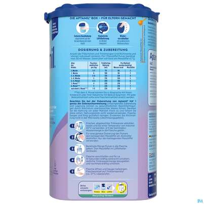 Sie sehen eine Packung Aptamil Milch-fertignahrung Ha 1 800g, Produktbild: 07 Aptamil Milch-fertignahrung Ha 1 800g, A-Nr.: 4882238 - 07