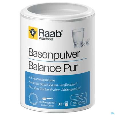 Sie sehen eine Packung Basen Pulver Balance Pur Raab 200g, Produktbild: 01 Basen Pulver Balance Pur Raab 200g, A-Nr.: 5920053 - 01