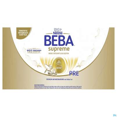 Sie sehen eine Packung Beba Supreme Pre Fluessig 70ml 12549 32st, Produktbild: 01 Beba Supreme Pre Fluessig 70ml 12549 32st, A-Nr.: 4891697 - 01