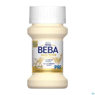Sie sehen eine Packung Beba Supreme Pre Fluessig 70ml 12549 32st, Produktbild: 09 Beba Supreme Pre Fluessig 70ml 12549 32st, A-Nr.: 4891697 - 09